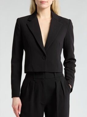 JASON WU Notched Lapel Crop Blazer